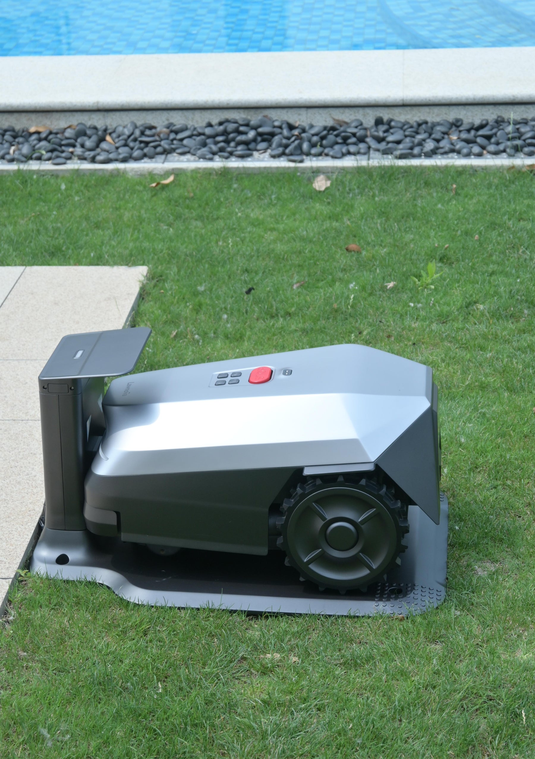 Lawnova robotic mower on a real lawn